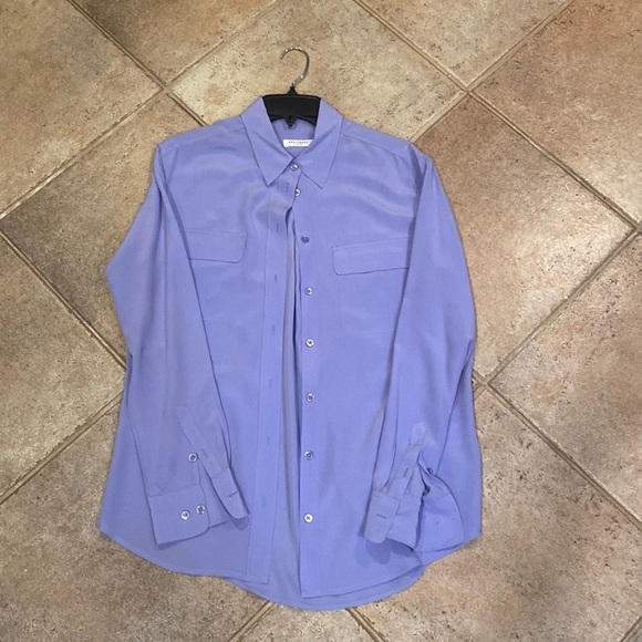 Equipment Femme light purple silk button down size small - Picture 1 of 5
